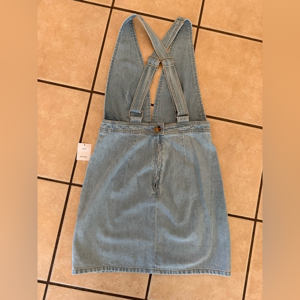 UO Plunge Vintage Denim Mini Dress - Picture 4 of 5